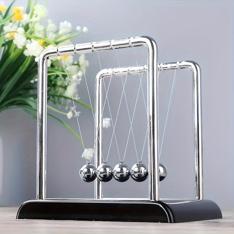 Newton Cradle Large - Classic Newtons Cradle Metal Desktop Ornament