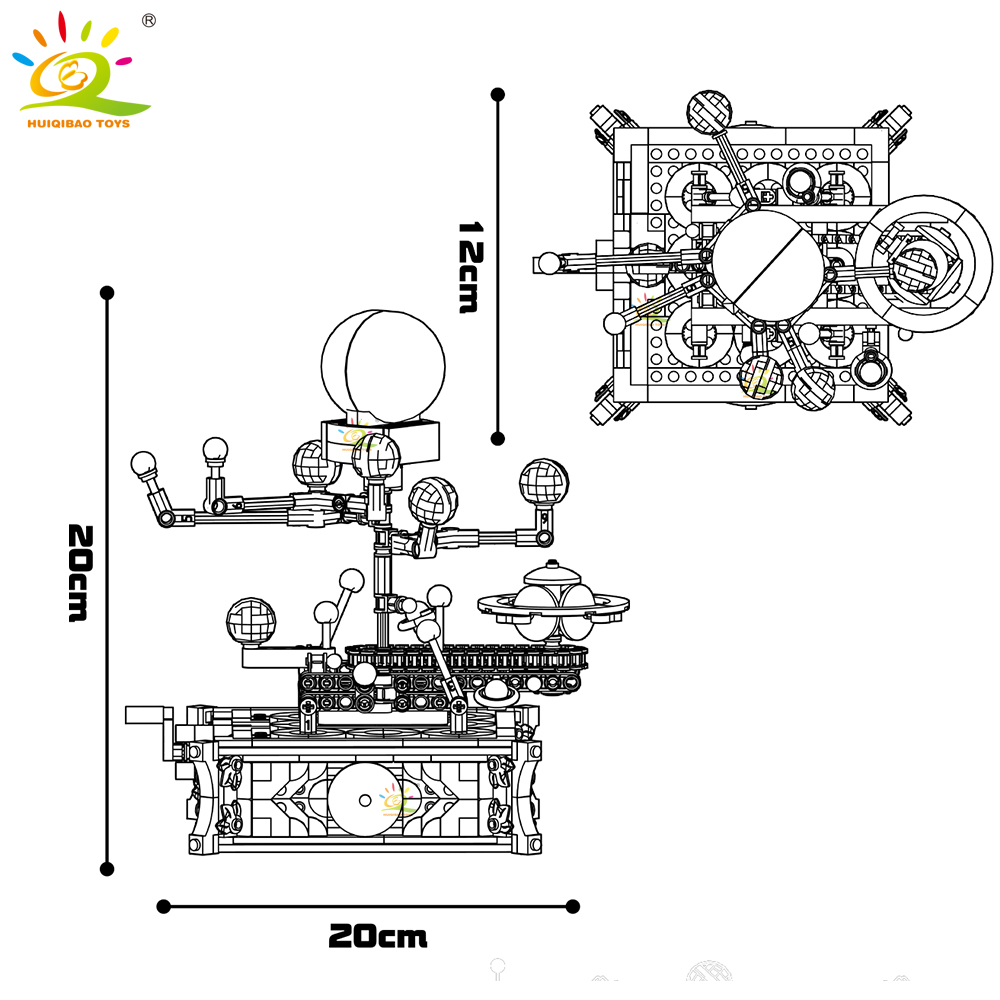 HUIQIBAO MOC Space Solar syste - đánh giá và giá Solar System Orrery