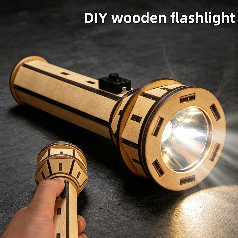 Wooden DIY Flashlight Puzzle K - đánh giá và giá Science Project Kit