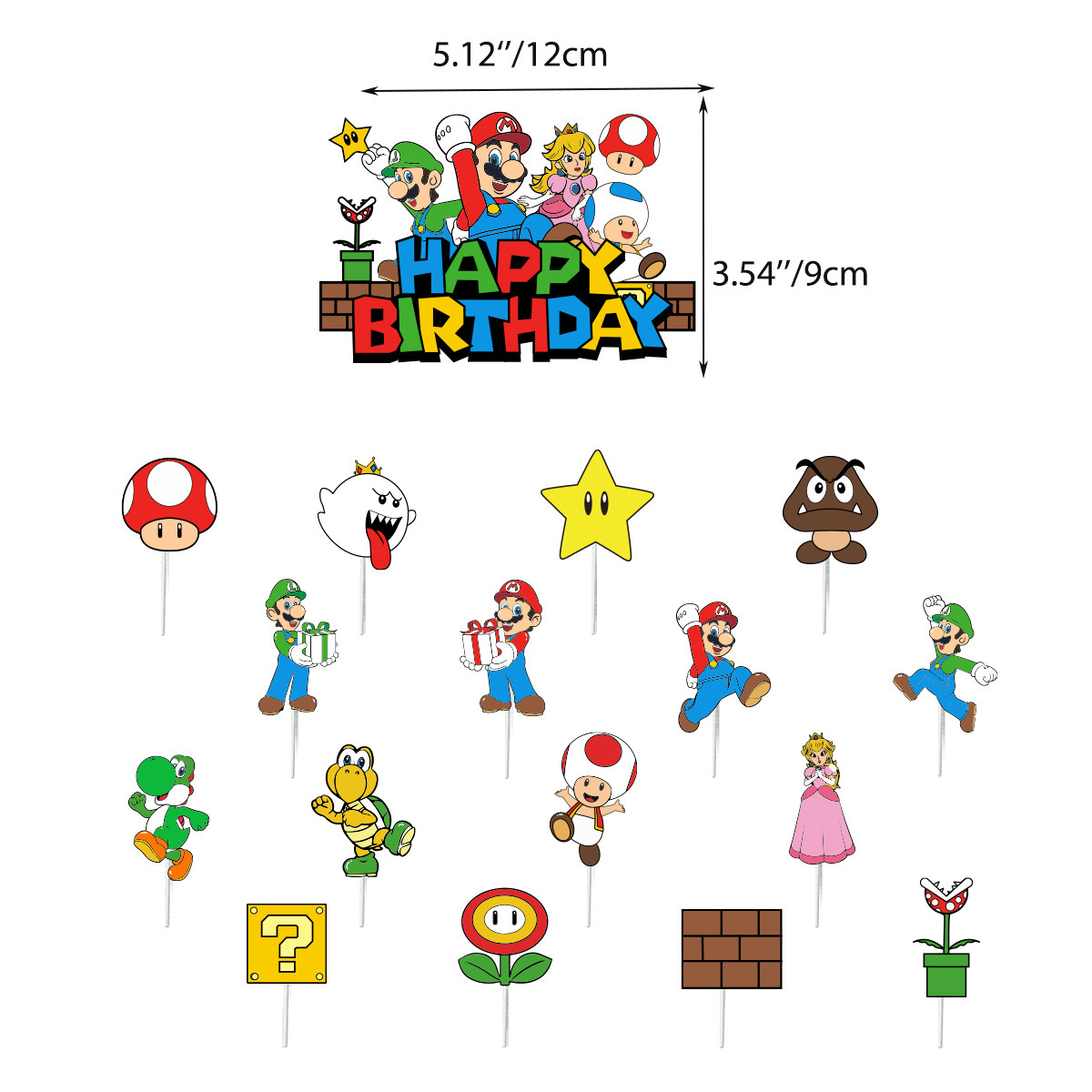 Balloon Mary Mario Cake Flag F - đánh giá và giá Science Of Happiness
