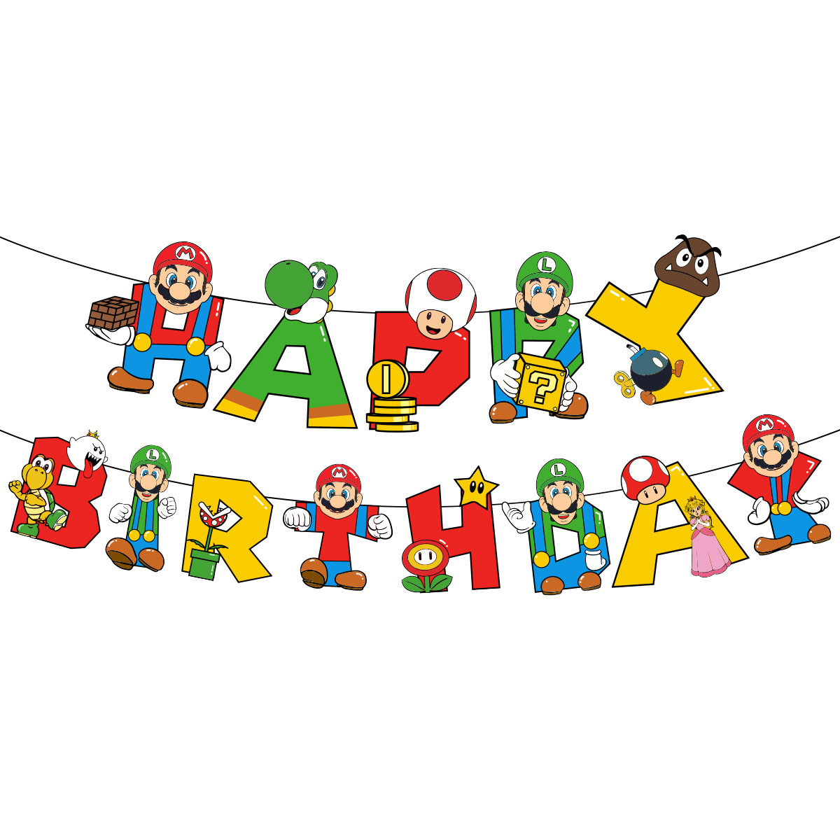 Balloon Mary Mario Cake Flag F - đánh giá và giá Science Of Happiness