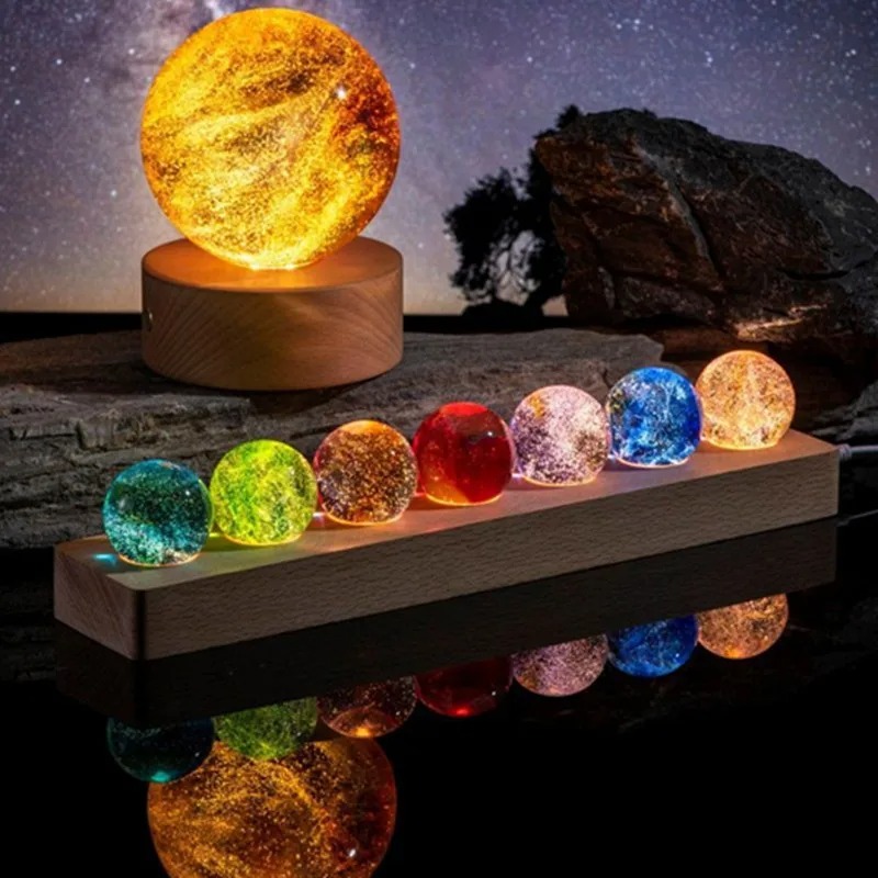 4/6/8cm Fantasy Colorful Glass - đánh giá và giá Solar System Orrery
