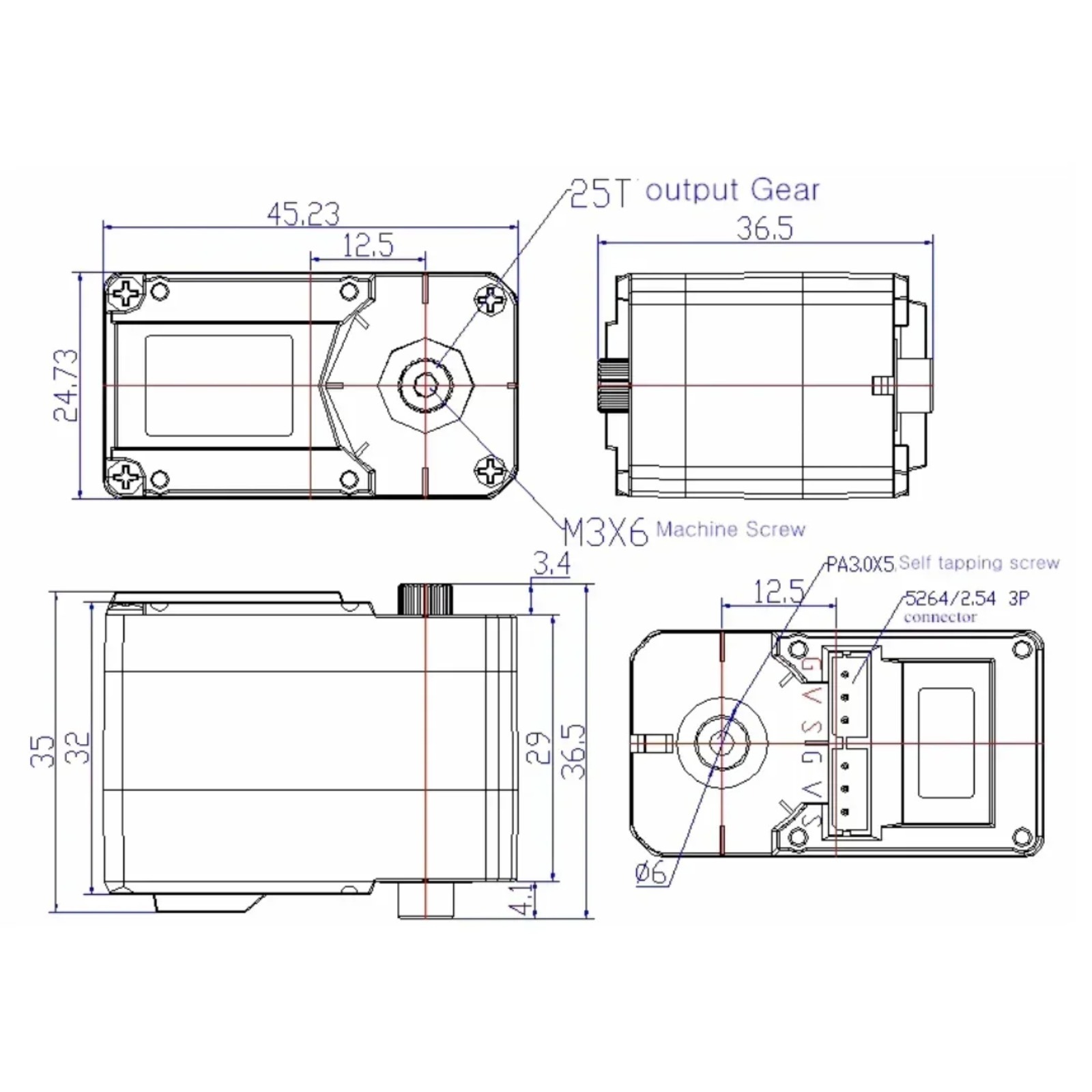 Feetech STS3215 19KG 7.4V Gear - đánh giá và giá Robot Arm Motor