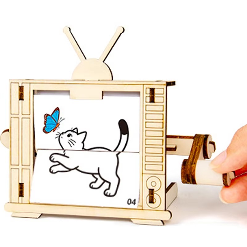 DIY Wooden TV-Shaped Hand Cran - đánh giá và giá Science Hobbyist
