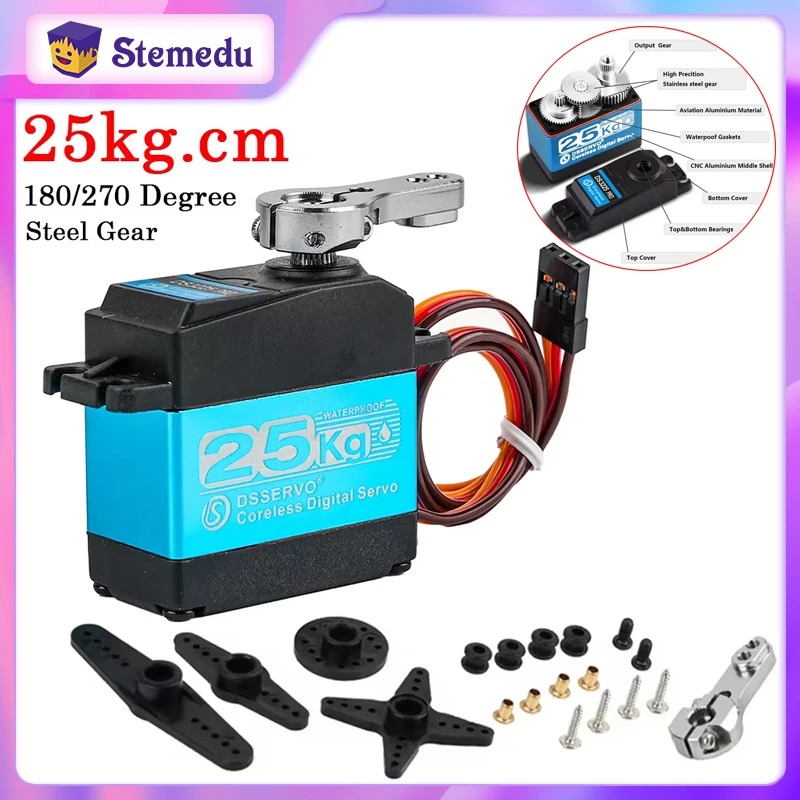 DS3225 Pro 25kg Coreless Digit - đánh giá và giá Robot Arm Motor
