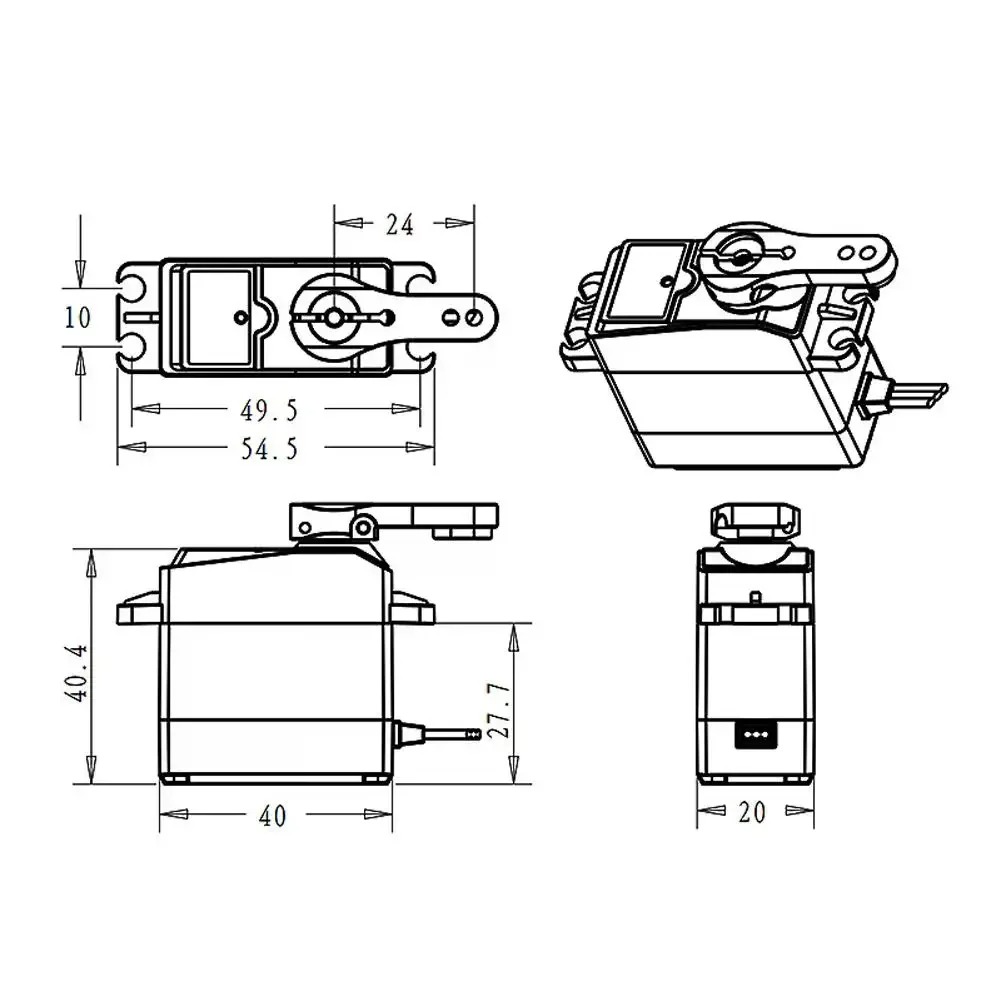 DS3225 Pro 25kg Coreless Digit - đánh giá và giá Robot Arm Motor