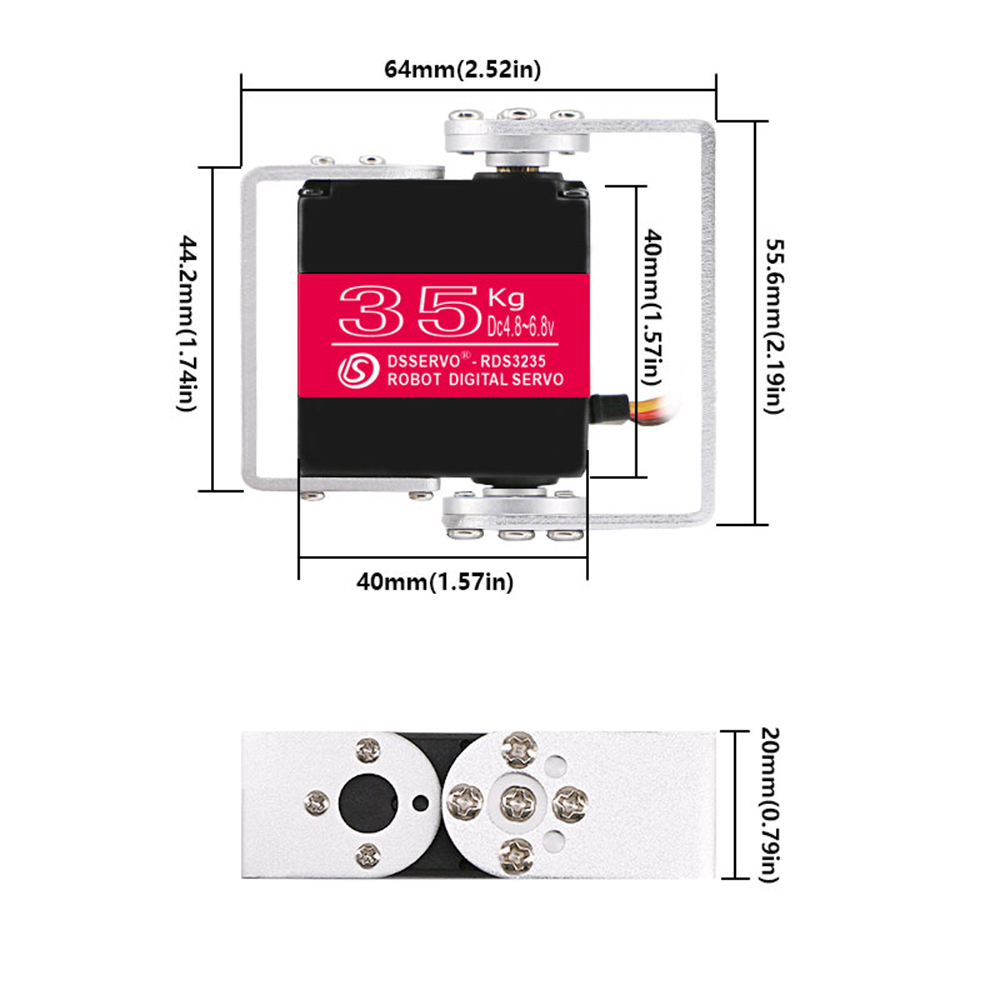35KG Robot Digital Servo 4.8-6 - đánh giá và giá Robot Arm Motor